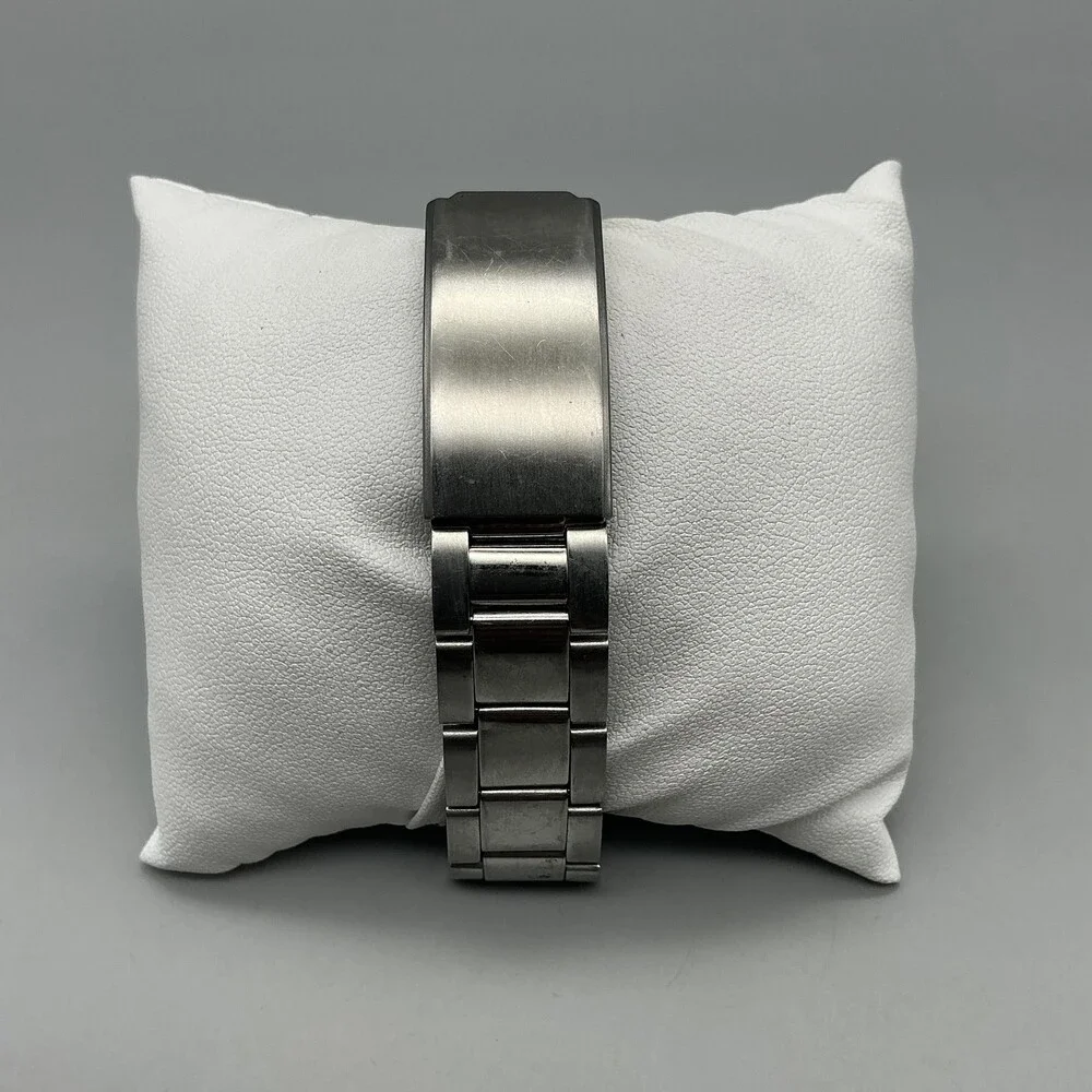 Watch-it Mens Watch 36mm Blue Dial Silver Tone Bracelet New Battery 8